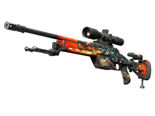 StatTrak™ SSG 08 | Dragonfire (Well-Worn)