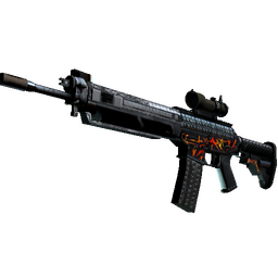 StatTrak™ SG 553 | Heavy Metal (Well-Worn)