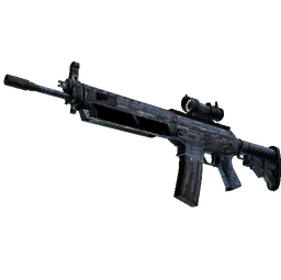 SG 553 | Waves Perforated (Battle-Scarred)