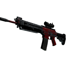 SG 553 | Candy Apple (Battle-Scarred)