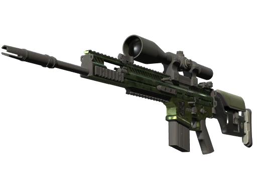 StatTrak™ SCAR-20 | Green Marine (Minimal Wear)