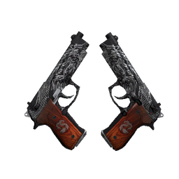 StatTrak™ Dual Berettas | Dualing Dragons (Well-Worn)