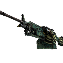 StatTrak™ M249 | Emerald Poison Dart (Well-Worn)