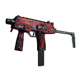 StatTrak™ MP9 | Ruby Poison Dart (Well-Worn)