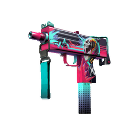 MAC-10 | Neon Rider (Well-Worn)