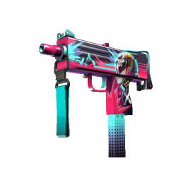 StatTrak™ MAC-10 | Neon Rider (Minimal Wear)