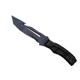 ★ StatTrak™ Survival Knife | Blue Steel (Battle-Scarred)
