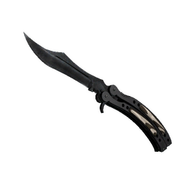 ★ StatTrak™ Butterfly Knife | Black Laminate (Well-Worn)