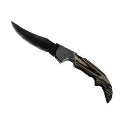 ★ StatTrak™ Falchion Knife | Black Laminate (Battle-Scarred)