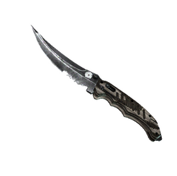 ★ Flip Knife | Black Laminate (Minimal Wear)