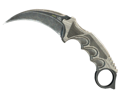 ★ StatTrak™ Karambit | Black Laminate (Well-Worn)