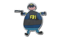 Sticker | Poorly Drawn FBI