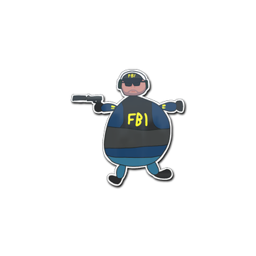 Sticker | Poorly Drawn FBI image 360x360