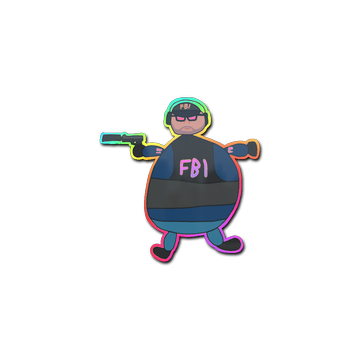 Sticker | Poorly Drawn FBI (Holo) image 360x360