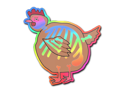 Sticker | Poorly Drawn Chicken (Holo)