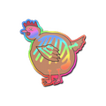 Sticker | Poorly Drawn Chicken (Holo) image 120x120