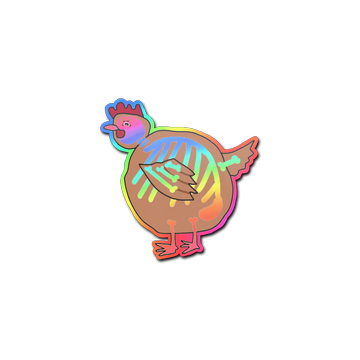 Sticker | Poorly Drawn Chicken (Holo) image 360x360