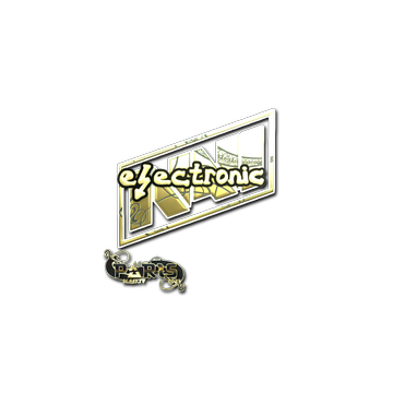 Sticker | electronic (Gold) | Paris 2023 image 360x360