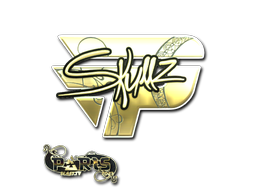 Sticker | skullz (Gold) | Paris 2023