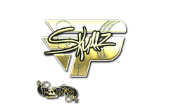 Sticker | skullz (Gold) | Paris 2023