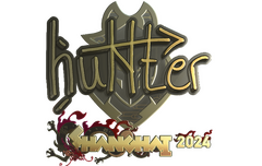 Sticker | huNter- (Gold) | Shanghai 2024