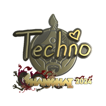 Sticker | Techno4K (Gold) | Shanghai 2024 image 360x360