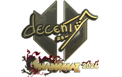 Sticker | decenty (Gold) | Shanghai 2024