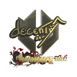 Sticker | decenty (Gold) | Shanghai 2024