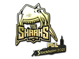 Αυτοκόλλητο | Sharks Esports (Χρυσό) | Στοκχόλμη 2021