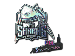 Samolepka | Sharks Esports (holografická) | PGL Stockholm 2021