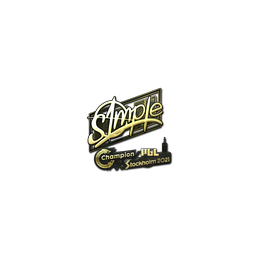 Sticker | s1mple (Gold) | Stockholm 2021