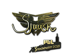 Samolepka | sjuush (zlatá) | PGL Stockholm 2021