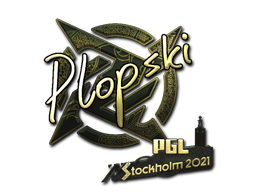 Samolepka | Plopski (zlatá) | PGL Stockholm 2021