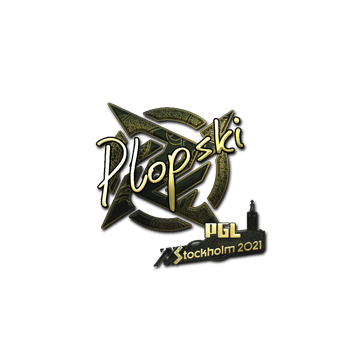 Sticker | Plopski (Gold) | Stockholm 2021 image 360x360