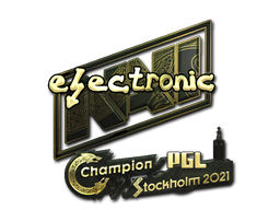 Samolepka | electroNic (zlatá) | PGL Stockholm 2021