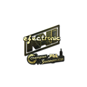 Sticker | electroNic (Gold) | Stockholm 2021 image 360x360