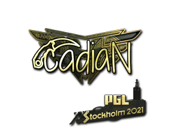 Samolepka | cadiaN (zlatá) | PGL Stockholm 2021