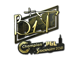 สติกเกอร์ | b1t (ทอง) | Stockholm 2021