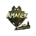 Sticker | AMANEK (Gold) | Stockholm 2021 image 120x120