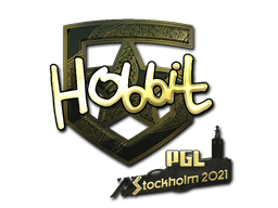 Naklejka | HObbit (złota) | Sztokholm 2021