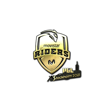 Sticker | Movistar Riders (Gold) | Stockholm 2021 image 360x360