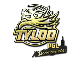 Klistermärke | Tyloo (Guld) | Stockholm 2021