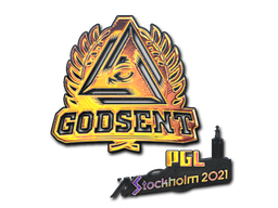 Стикер | GODSENT (холограмен) | Stockholm 2021