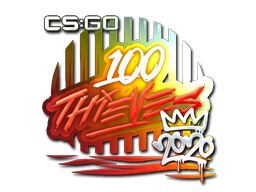 Klistremerke | 100 Thieves (folie) | RMR 2020