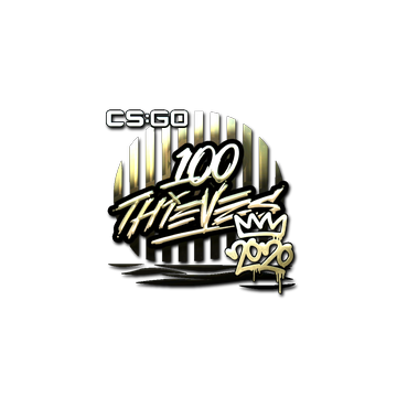 Sticker | 100 Thieves (Gold) | 2020 RMR image 360x360