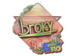 Стикер | broky (холограмен) | Rio 2022