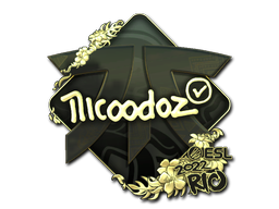 Samolepka | nicoodoz (zlatá) | IEM Rio 2022