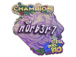 Adesivo | n0rb3r7 | Campeões do Rio 2022