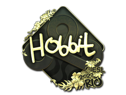 Naklejka | Hobbit (złota) | Rio 2022
