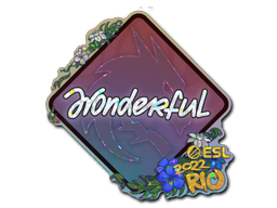 Klistremerke | w0nderful (glitter) | Rio 2022